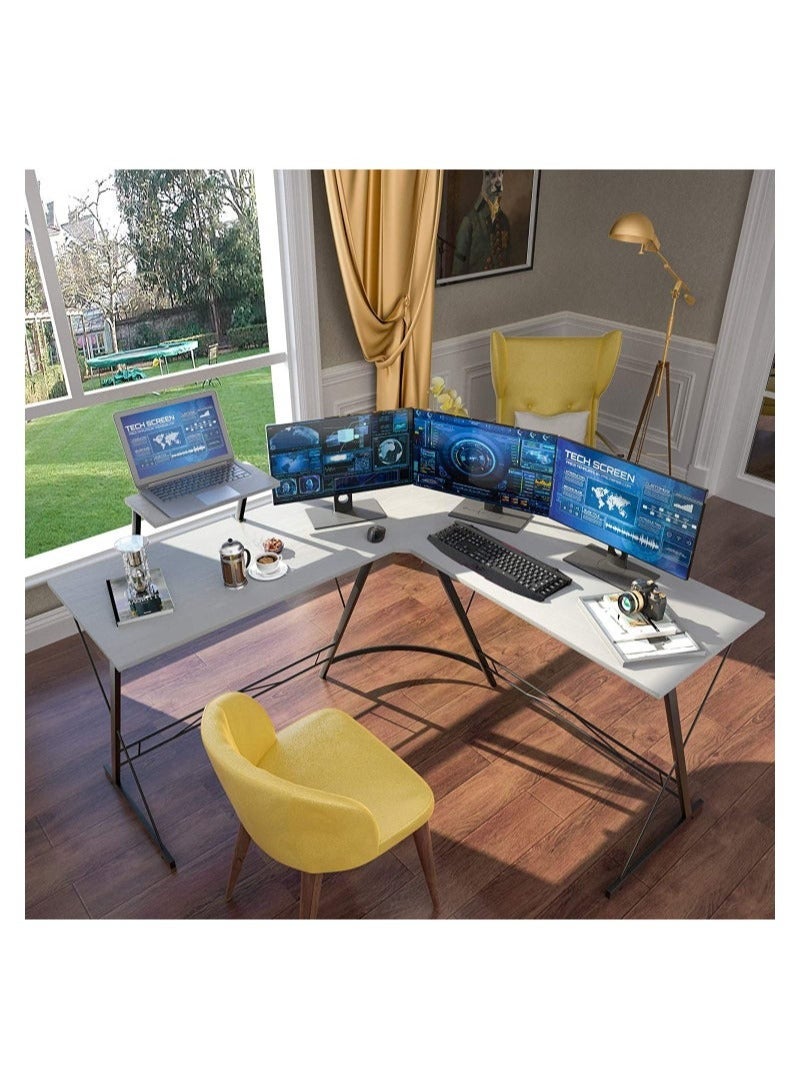 طاولة العاب ومكتب قيمنق وألعاب وطاولة مكتبيه منزليه , مكتب وطاولة كمبيوتر على شكل حرف L ذات جودة عاليه وسهلة التركيب