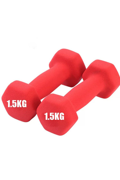 طقم دمبل من الحديد الزهر الصلب مكسو بمسحوق وزنه 6 كيلوغرامات، ومجموعة لياقة بدنية عائلية من الدمبل المكسو بمسحوق، مع طلاء مطاطي وطلاء ملون على الدمبل الصغيرة