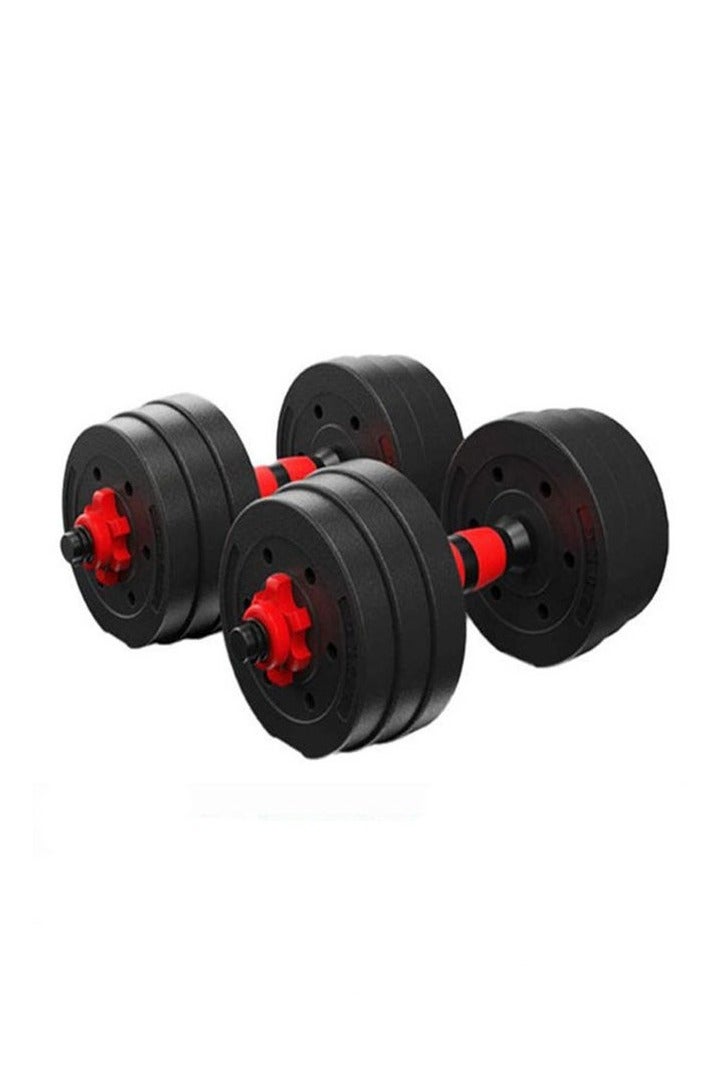 مجموعة دمبل قابلة للتعديل بوزن 15 كجم قابلة للتحويل إلى أثقال، زوج من الوزن الخفيف لصالة الألعاب الرياضية المنزلية ومعدات النساء والرجال