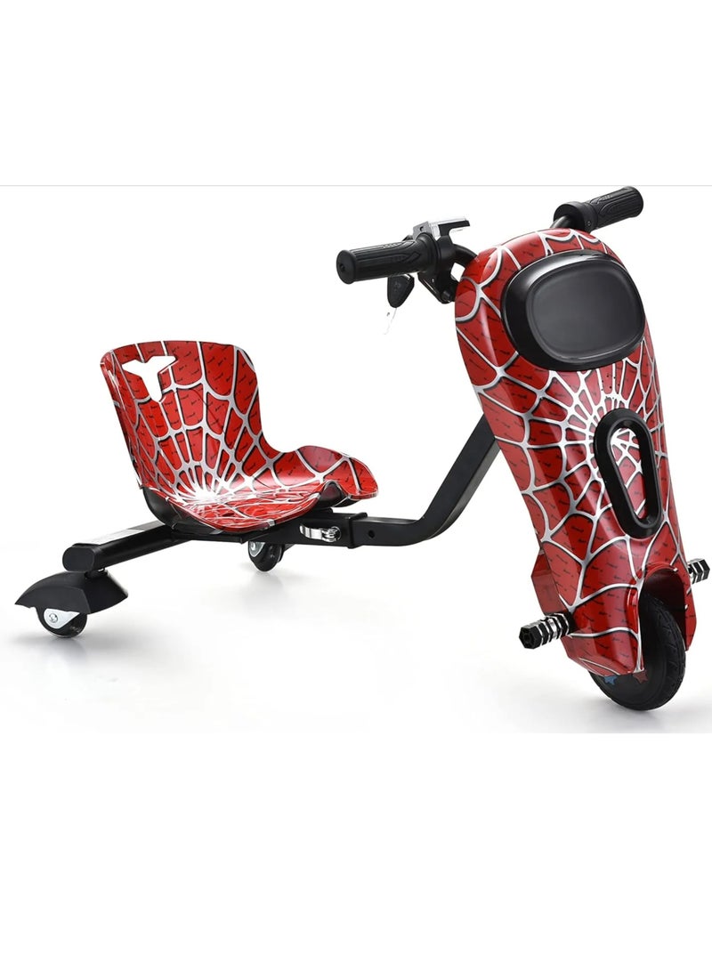 سكوتر دريفت كهربائي 36 فولت 360 درجة مع بلوتوث للأطفال والمراهقين، سكوتر دريفت كهربائي صغير مع سرعة قابلة للتعديل، لعبة عالية الطاقة على الطرق الوعرة، سكوتر دريفت كهربائي مع بلوتوث قابل للتعديل