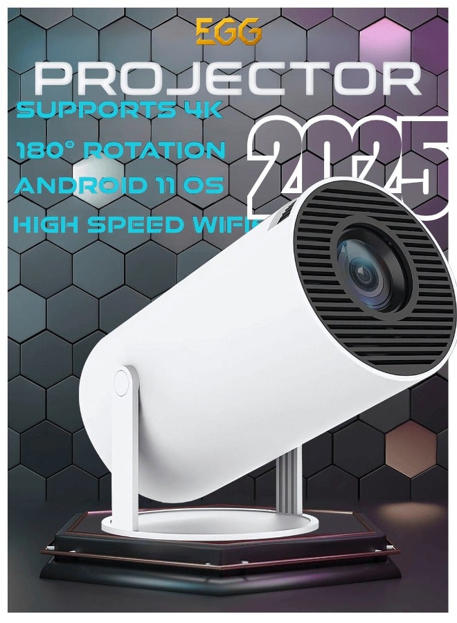 بروجكتر محمول جيبي 5G واي فاي أندرويد 11.0 يدعم 130 بوصة مسرح منزلي بروجكتور عالي الدقة برجكتر للاستخدام الداخلي والخارجي برجكتورهدية عيد ميلاد متوافق مع TV Stick/HDMI/USB/PS5/iOS/PS4