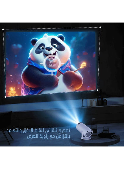 بروجكتر محمول جيبي 5G واي فاي أندرويد 11.0 يدعم 130 بوصة مسرح منزلي بروجكتور عالي الدقة برجكتر للاستخدام الداخلي والخارجي برجكتورهدية عيد ميلاد متوافق مع TV Stick/HDMI/USB/PS5/iOS/PS4