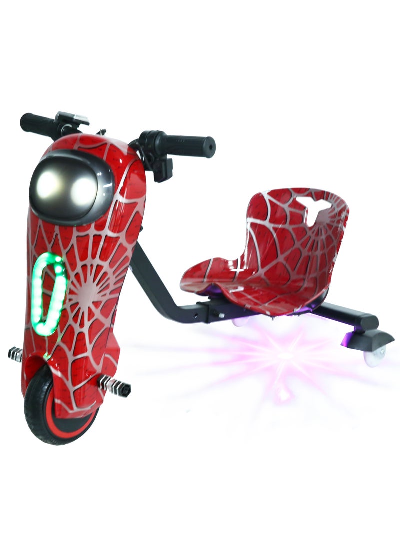 سكوتر دريفت كهربائي 36 فولت 360 درجة مع بلوتوث للأطفال والمراهقين، سكوتر دريفت كهربائي صغير مع سرعة قابلة للتعديل، لعبة عالية الطاقة على الطرق الوعرة، سكوتر دريفت كهربائي مع بلوتوث قابل للتعديل