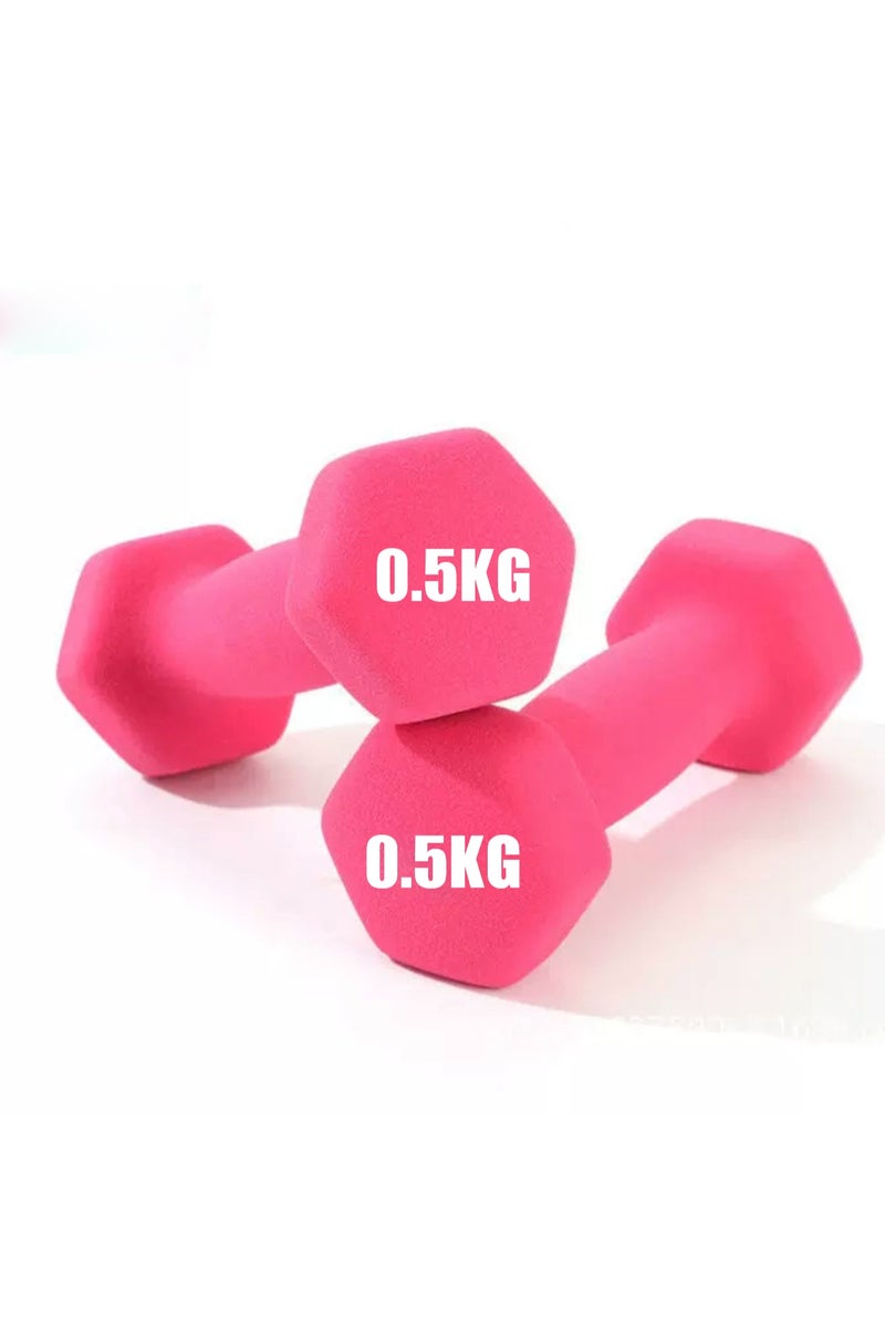 طقم دمبل من الحديد الزهر الصلب مكسو بمسحوق وزنه 6 كيلوغرامات، ومجموعة لياقة بدنية عائلية من الدمبل المكسو بمسحوق، مع طلاء مطاطي وطلاء ملون على الدمبل الصغيرة