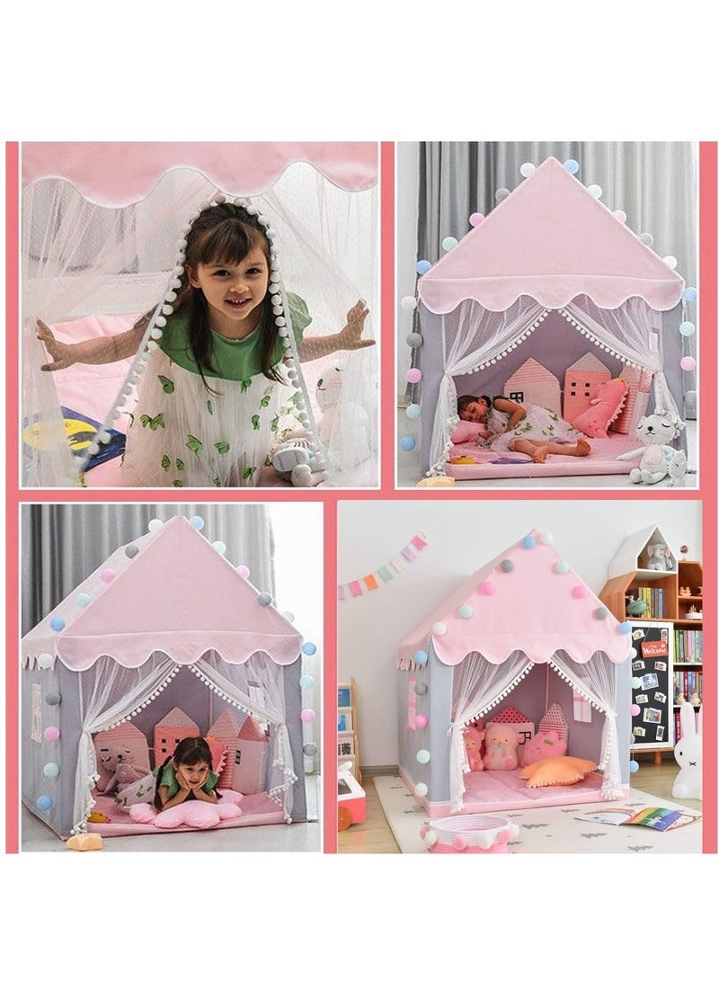 خيمة ألعاب للأطفال، تصميم قلعة الأميرة، مثالية كهديّة للفتيات. بيت لعب مناسب للأطفال الصغار للاستخدام داخل المنزل أو خارجه. لا تحتوي على إضاءة أو لوحة إسفنجية.