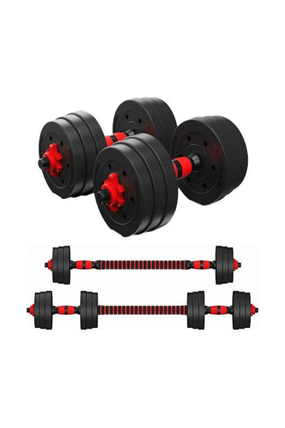 مجموعة دمبل قابلة للتعديل بوزن 15 كجم قابلة للتحويل إلى أثقال، زوج من الوزن الخفيف لصالة الألعاب الرياضية المنزلية ومعدات النساء والرجال