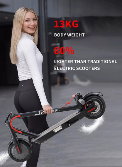 سكوتر كهربائي بهيكل من سبائك الألومنيوم، خفيف وسهل الحمل، سكوتر سريع الطي بعجلتين، نظام إدارة بطارية 36 فولت 7.8 أمبير/ساعة