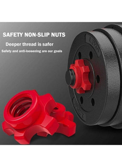 طقم دمبل قابل للتعديل 20كجم يتحول إلى باربل، صفائح فولاذية ومقابض مانعة للانزلاق للمنزل