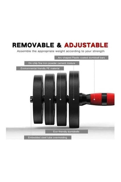 مجموعة دمبل قابلة للتعديل بوزن 15 كجم قابلة للتحويل إلى أثقال، زوج من الوزن الخفيف لصالة الألعاب الرياضية المنزلية ومعدات النساء والرجال
