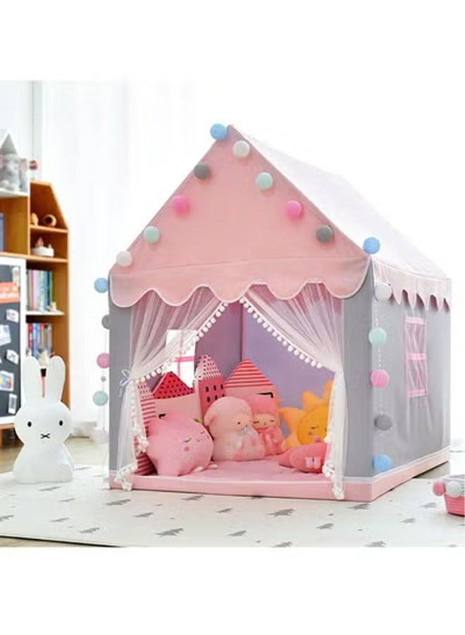 خيمة ألعاب للأطفال، تصميم قلعة الأميرة، مثالية كهديّة للفتيات. بيت لعب مناسب للأطفال الصغار للاستخدام داخل المنزل أو خارجه. لا تحتوي على إضاءة أو لوحة إسفنجية.