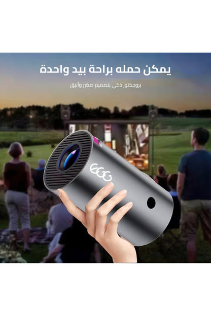 جهاز عرض صغير محمول - 5G Wifi 6 BT 5.2 Android 11، جهاز عرض 4K 1080P Full HD يدعم 8000 لومن، جهاز عرض LED تلقائي لتصحيح الانحراف الأفقي، جهاز عرض دوار 180 درجة للهاتف