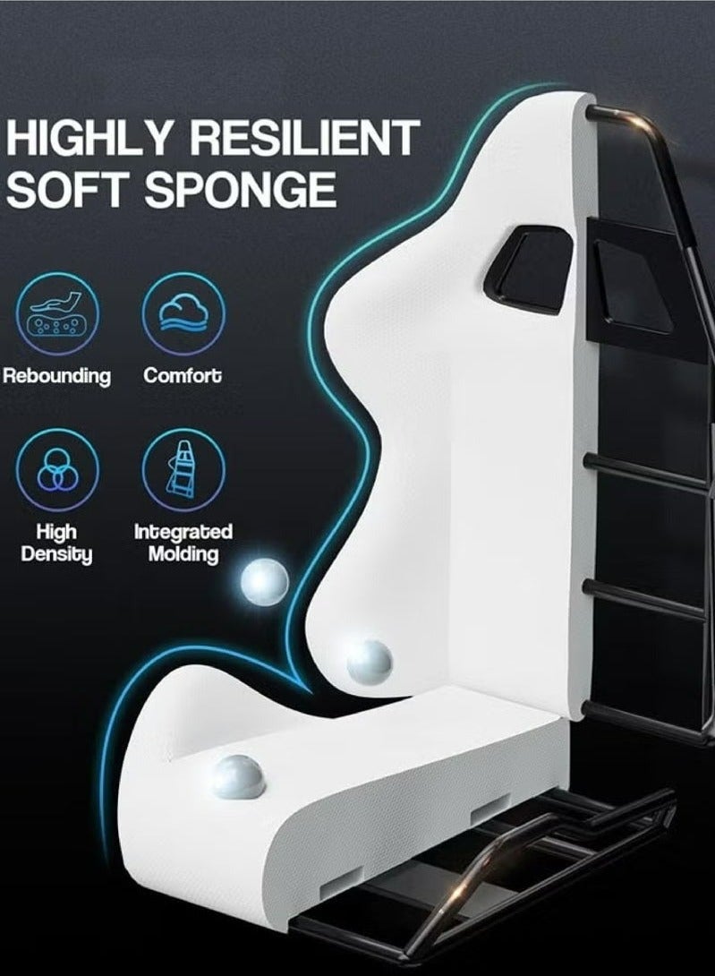 كرسي جيمنج بقاعدة فولاذية ومسند أقدام - كرسي مكتب مريح دوران 360 - كرسي كمبيوتر فائق التحمل للألعاب والعمل 2025