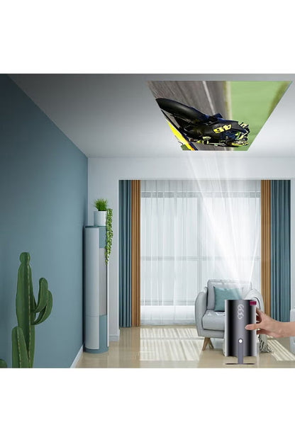 جهاز عرض صغير محمول - 5G Wifi 6 BT 5.2 Android 11، جهاز عرض 4K 1080P Full HD يدعم 8000 لومن، جهاز عرض LED تلقائي لتصحيح الانحراف الأفقي، جهاز عرض دوار 180 درجة للهاتف