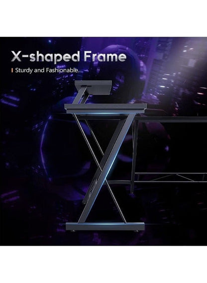 طاولة العاب ومكتب قيمنق وألعاب وطاولة مكتبيه منزليه , مكتب وطاولة كمبيوتر على شكل حرف L ذات جودة عاليه وسهلة التركيب