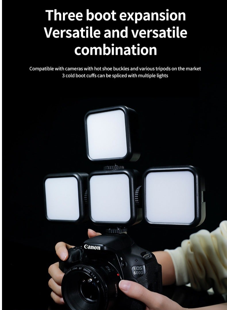 مقطع ضوء التصوير الفوتوغرافي للهاتف والكمبيوتر ، ضوء الفيديو، لوحة ضوء حشو كاميرا LED المحمولة القابلة لإعادة الشحن، ضوء الهاتف المحمول LED للجيب، قابلة للتعتيم 3 تأثيرات الإضاءة، زاوية تعديل 180 درجة، مؤتمر إضاءة الفيديو، TikTok، YouTube